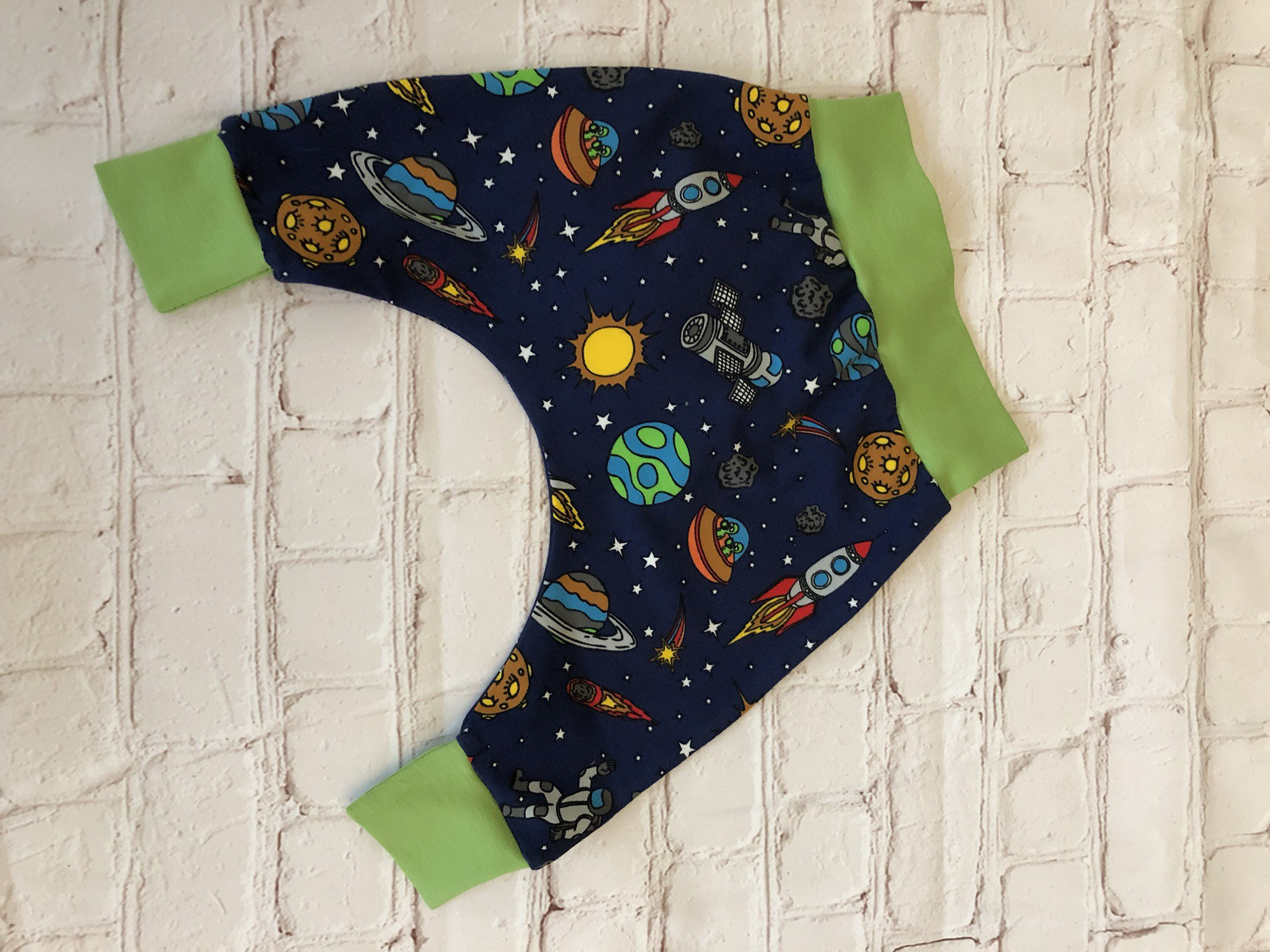 Baby Harem Trousers, Age 0-3 Months, Space Fabric - Image 2