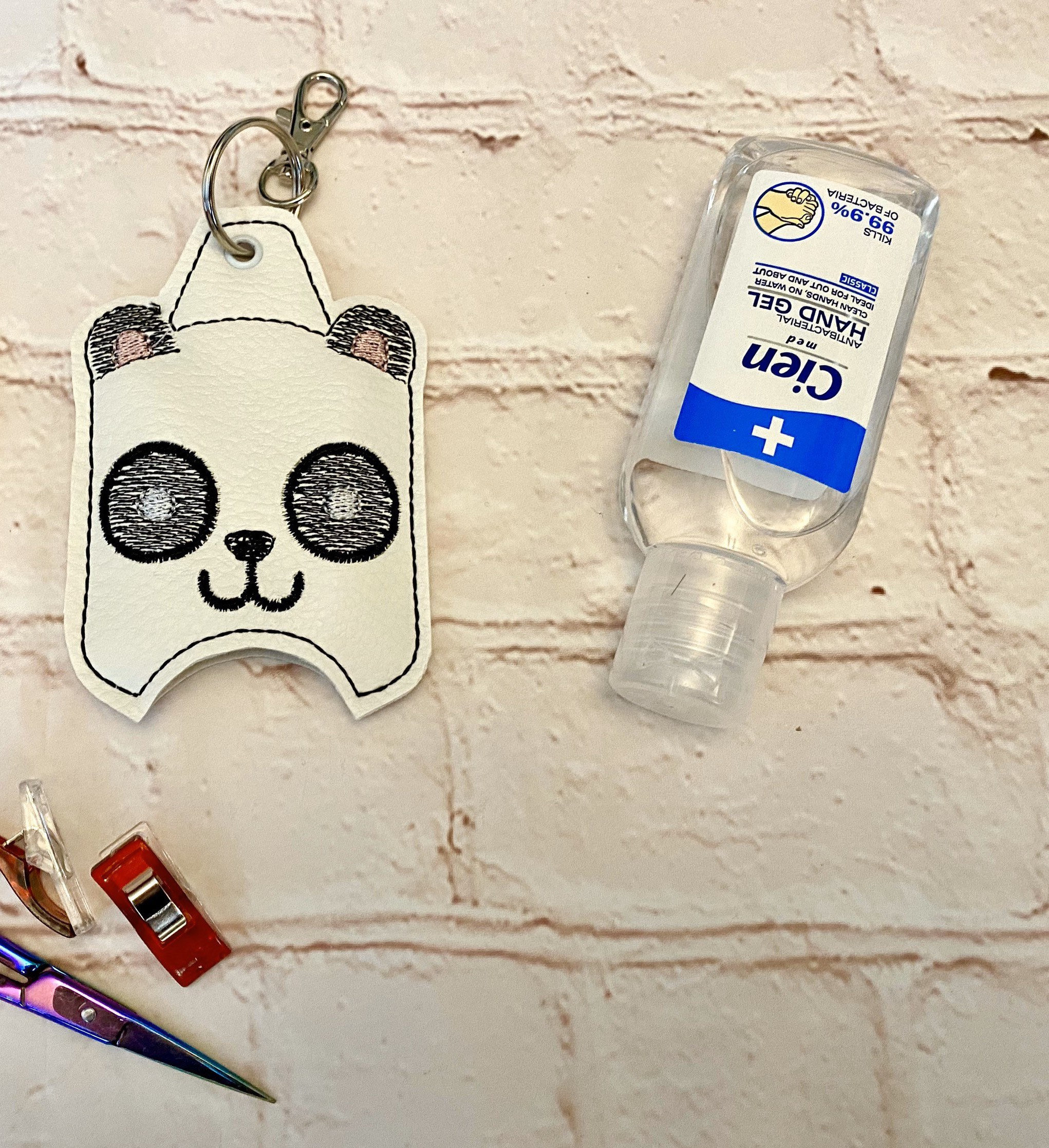 Panda hand sanitiser holder, Alcohol gel cover, quirky gift, nurse gift, gift for doctors, mum gifts, alcohol gel holder, Panda Gift - Image 2