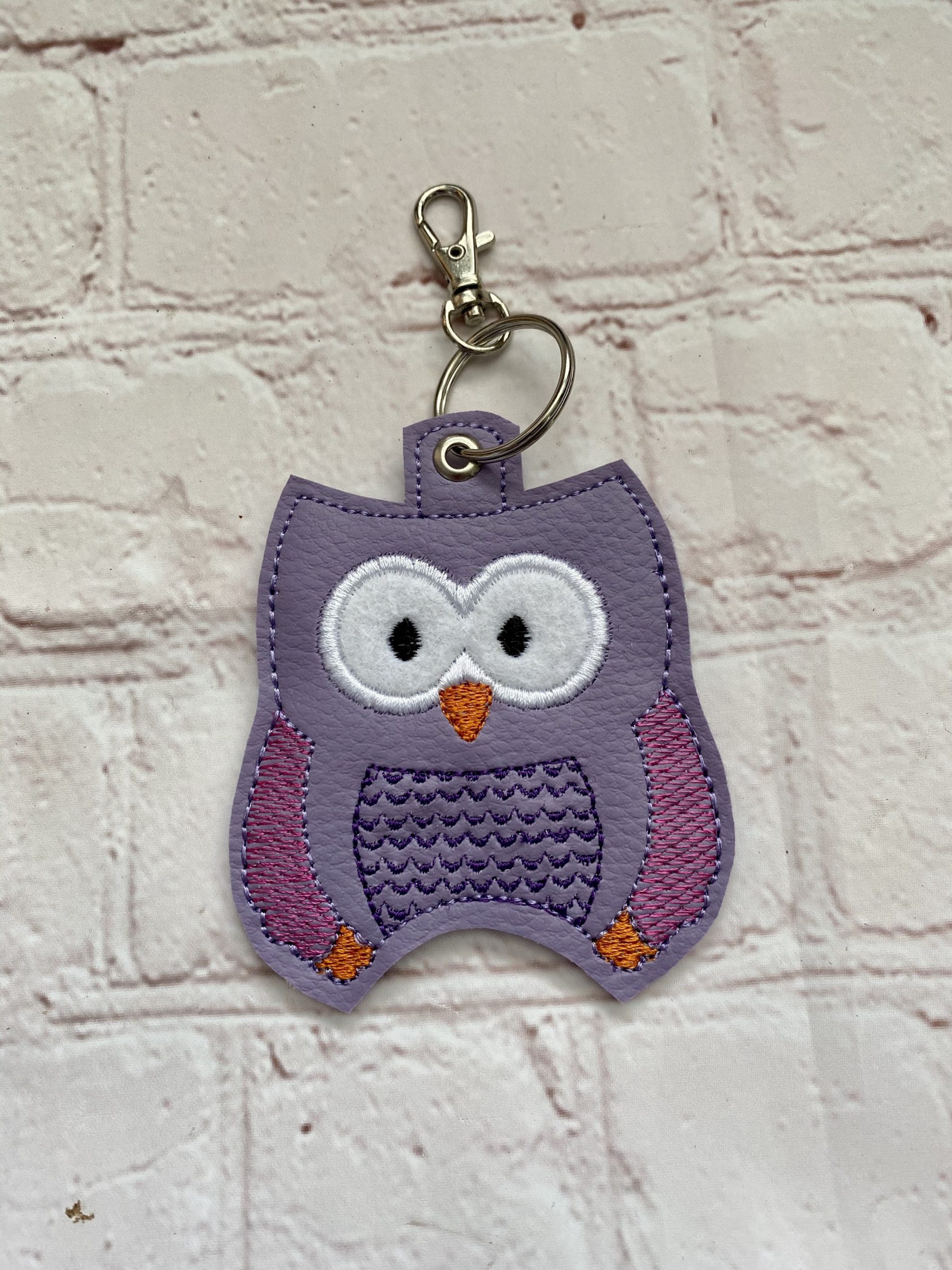 Purple Owl hand sanitiser holder, Alcohol gel cover, hand gel case, gift for teachers, Stocking Filler, Christmas Gift, Vegan, Owl Gift - Image 2
