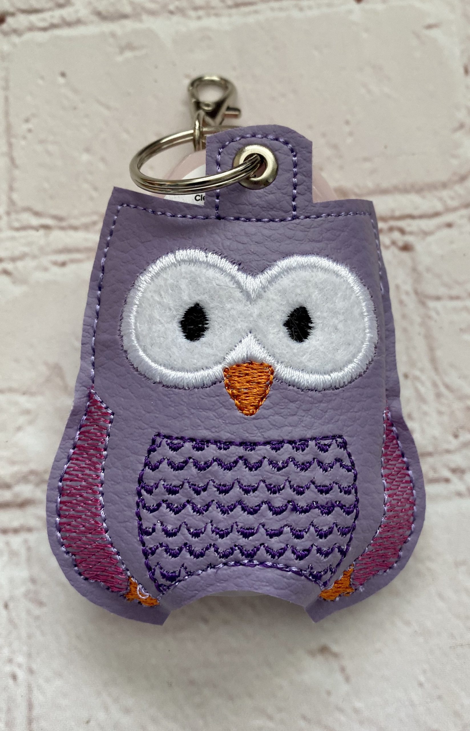 Purple Owl hand sanitiser holder, Alcohol gel cover, hand gel case, gift for teachers, Stocking Filler, Christmas Gift, Vegan, Owl Gift - Image 5
