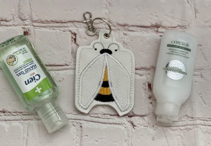 Bumble Bee hand sanitiser holder UK, Bee gift, Back to school, Hand sanitiser with clip, Stocking filler, Christmas, Hand sanitiser holder for lanyard - Image 2
