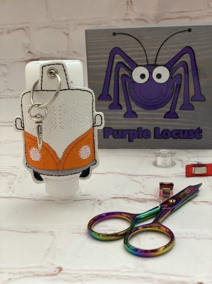 Orange Hippie Van, Hand sanitiser holder, retro hand gel holder, Alcohol gel cover, quirky gift, nurse gift, gift for doctors, alcohol gel holder - Image 2