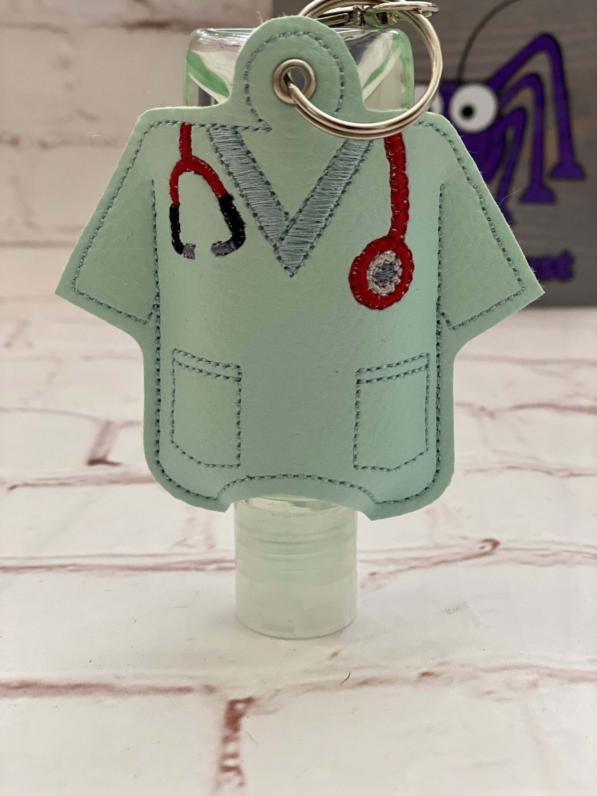 Careworker Hand Sanitiser Holder, Careworker Gift, Gift for Doctor, Scrubs, Useful Gift, Hand sanitiser case, thoughtful gift, Gift for NHS, Vegan - Image 3