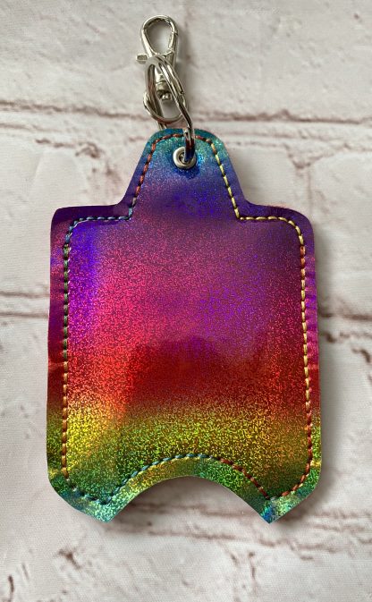 Sparkly Rainbow hand sanitiser case, Stay Safe, Alcohol gel cover, quirky gift, Thank you gift, mum gifts, alcohol gel holder, Best Friend Gift - Image 5