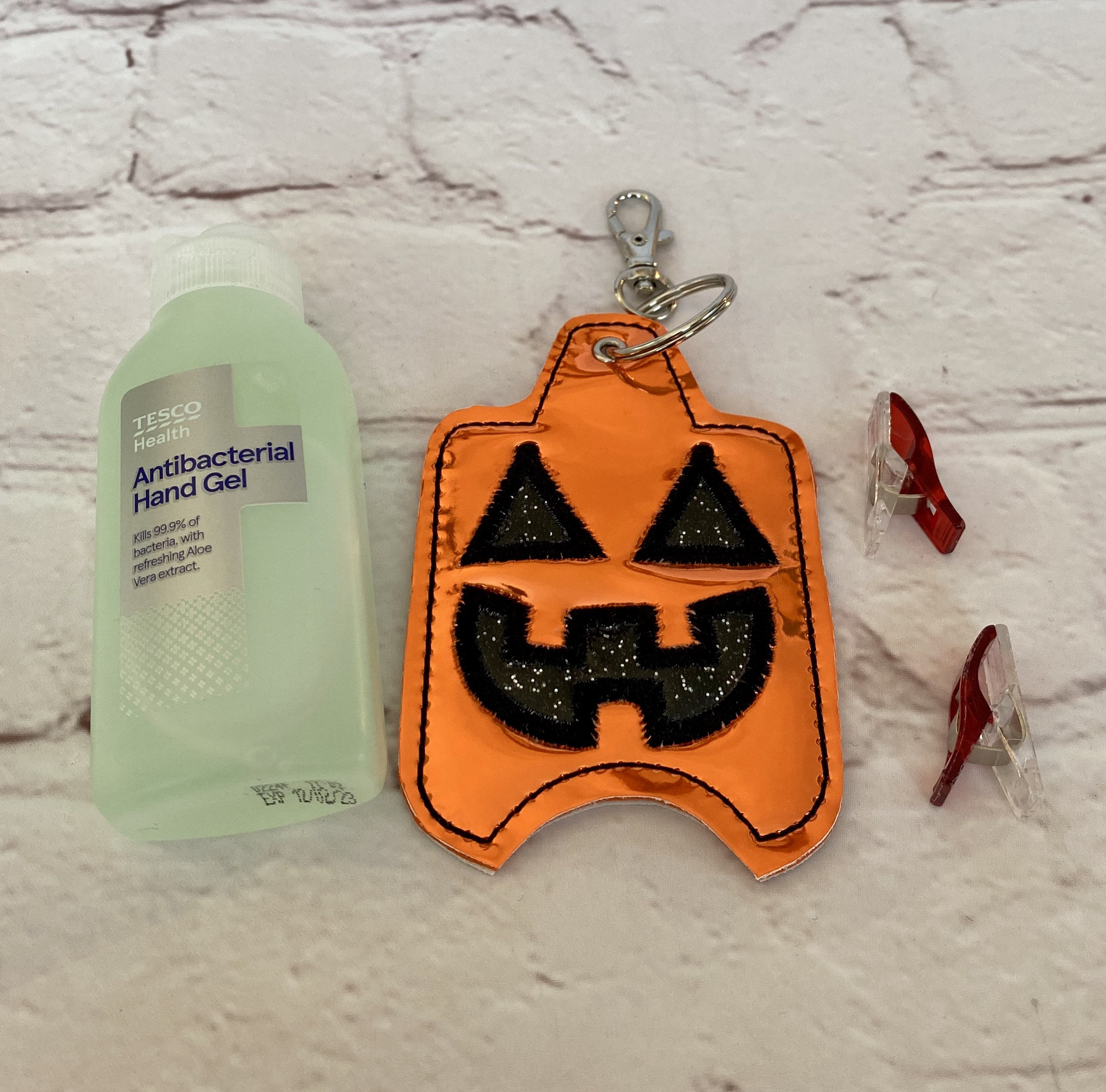 Halloween Hand sanitiser holder, male gift, Alcohol gel cover, quirky gift, Jack o Lantern, Pumpkin, alcohol gel holder, sanitiser case - Image 7