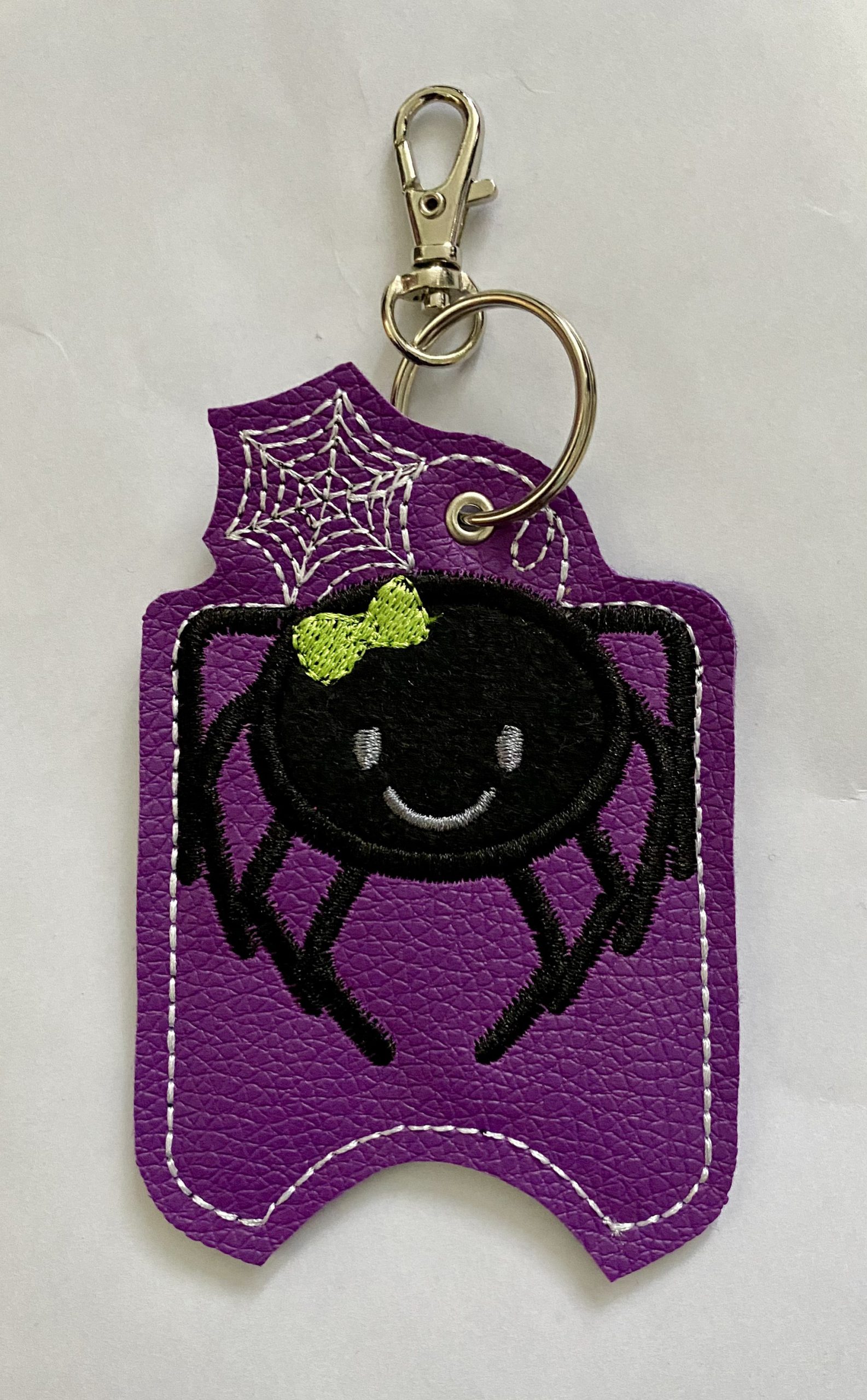 Spider Hand sanitiser holder, Alcohol gel cover, quirky gift, Halloween, alcohol gel holder, sanitiser case, stocking filler, spiderweb