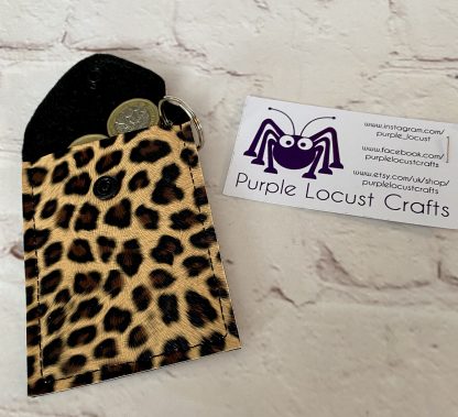 Leopard Print Credit Card Holder, Coin Case, Driving Licence Case, Key Ring, Business Card Case, Leatherette, Vegan, Driving Licence Holder - Image 5