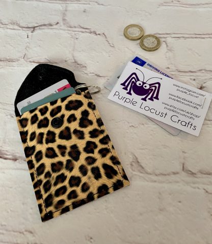 Leopard Print Credit Card Holder, Coin Case, Driving Licence Case, Key Ring, Business Card Case, Leatherette, Vegan, Driving Licence Holder - Image 3