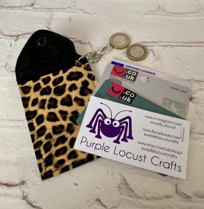 Leopard Print Credit Card Holder, Coin Case, Driving Licence Case, Key Ring, Business Card Case, Leatherette, Vegan, Driving Licence Holder - Image 2