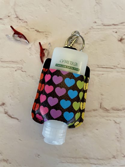 Rainbow Hearts Hand Sanitiser Case, Sanitiser Holder, Valentines Gift, Gift for Teachers, Vegan Gifts - Image 5