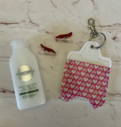 Valentines Heart Pattern Hand Sanitiser Case, Valentines Gift, Heart design hand sanitiser holder, Gift for Lovers, Teachers Gift, Thank You Gift, Quirky Gift - Image 3