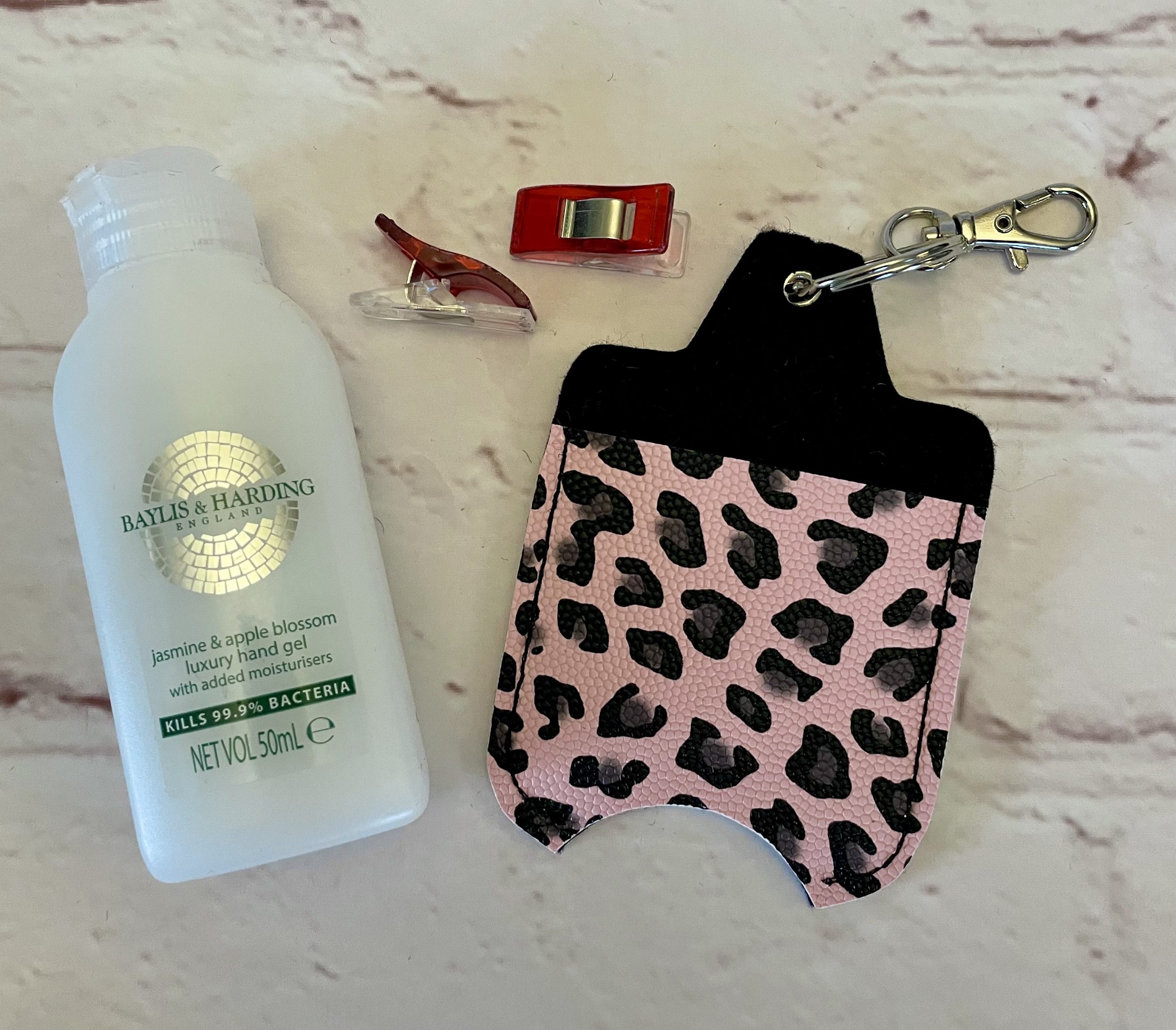 Leopard Print Hand Sanitiser Case, Pink Leopard Print, Valentines Gift, Hand sanitiser holder, Trendy, Quirky gift - Image 3